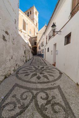 cobbled street in Alhama de Granada, Spain clipart
