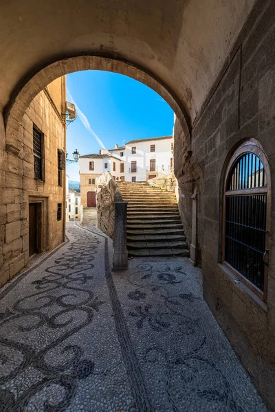 Geplaveide Straat Schuur Alhama Granada Spanje — Stockfoto