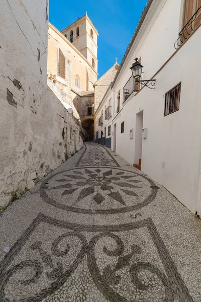 Rua Paralelepípedo Alhama Granada Espanha Imagem De Stock