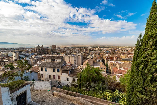 Vista Granada Desde Barrio Del Albaicín —  Fotos de Stock