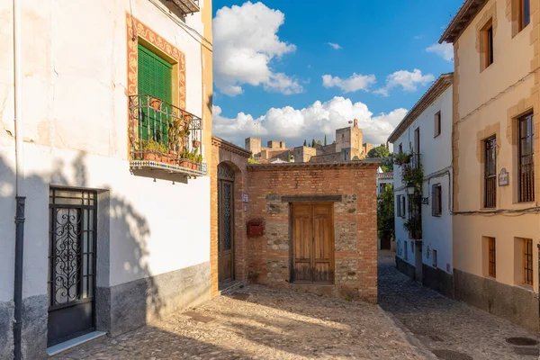 View Alhambra Street Albaicn — Stock Photo, Image