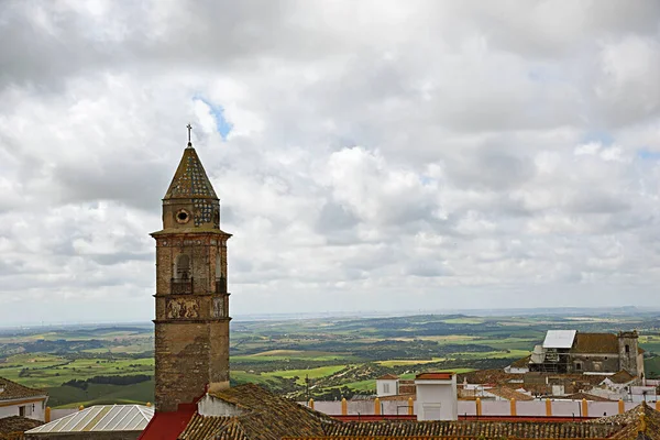 Klokkentoren Van Kerk Van Santa Maria Maggiore Medina Sidonia Cadiz — Stockfoto