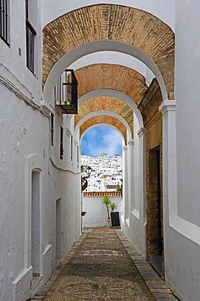 Typische Straße Vejer Frontera Cadiz — Stockfoto