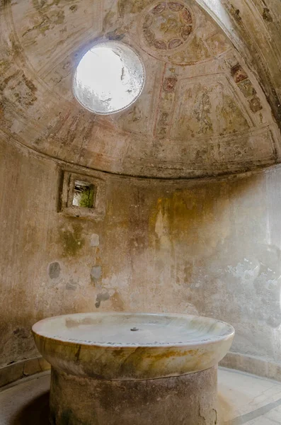 Batistério Nas Ruínas Pompeia — Fotografia de Stock