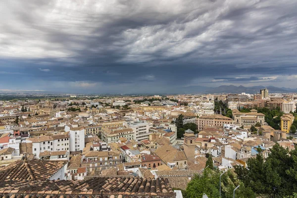 Vista Granada Desde Barrio Del Albaicín —  Fotos de Stock