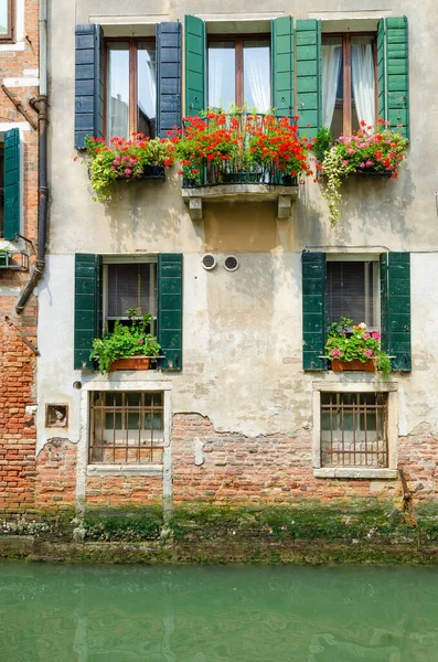 Fachada Una Casa Canal Venecia — Foto de Stock