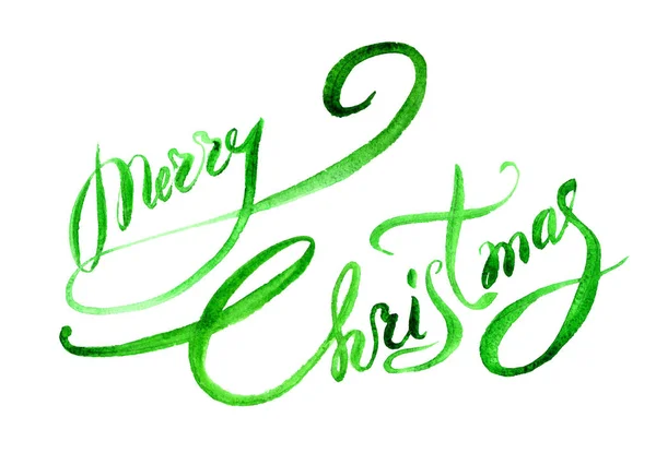 merry christmas hand painted blue watercolor lettering