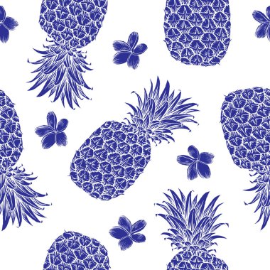 ananas meyve ile kesintisiz beyaz arka plan