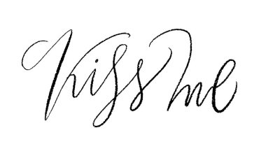 Beni öpücük metin vektör illüstrasyon