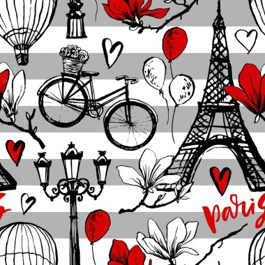 Paris desen vektör Illustration