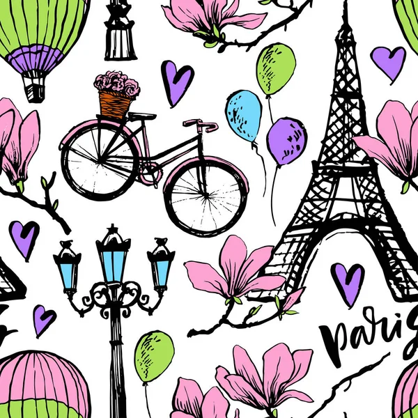 Vector illustration of paris pattern
