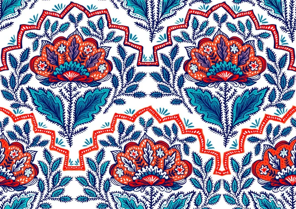 Fantezi çiçekli kusursuz desen, doğal duvar kağıdı, çiçek desenli kıvrım çizimi. Paisley el çizimi elementler. Ev dekoru.