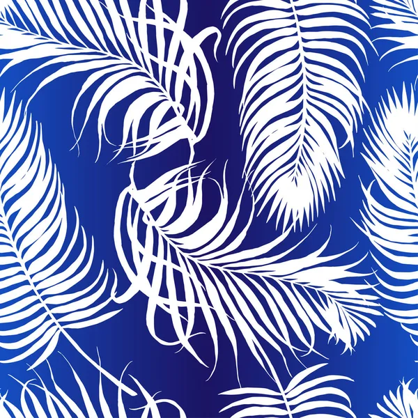 Modèle Tropical Sans Couture Feuilles Illustration Palmier Graphiques Modernes — Image vectorielle