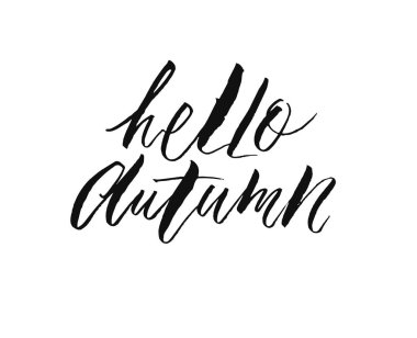 Merhaba sonbahar vektör çizim