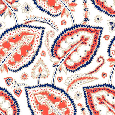 Fantezi çiçekli kusursuz desen, doğal duvar kağıdı, çiçek desenli kıvrım çizimi. Paisley el çizimi elementler. 