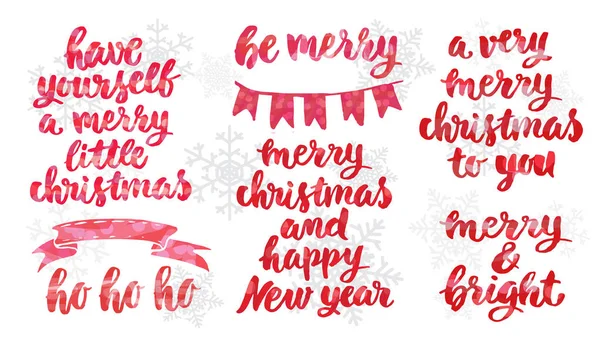 Feliz Navidad Caligrafía Texto Vector Ilustración — Vector de stock