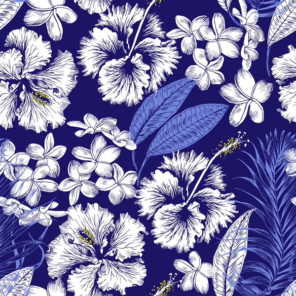 Floral Fond Motif Sans Couture — Image vectorielle