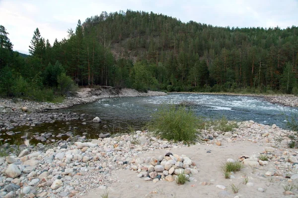 Río Barguzin Río Siberiano Barguzin Día Superior Verano Uno Sus — Foto de Stock