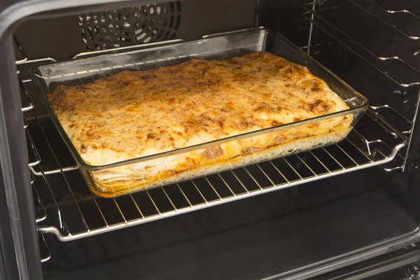 Lasagna Cooked Oven Royalty Free Stock Images