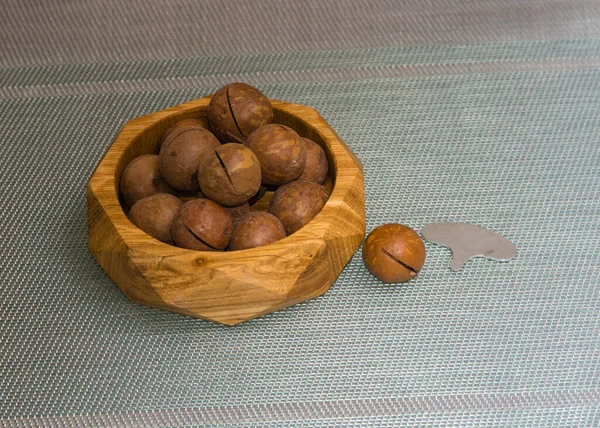 Noix Macadamia Sur Table — Photo