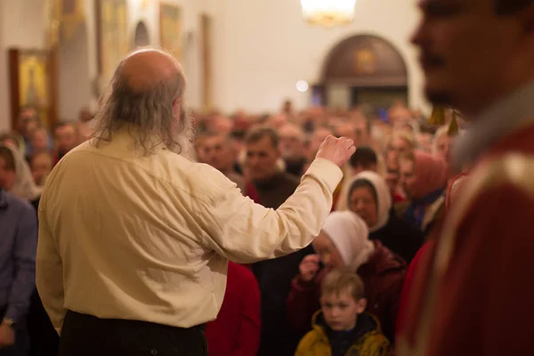 Belarús Gomel Abril 2018 Monasterio Nikolsky Celebración Pascua Ortodoxa Canto —  Fotos de Stock