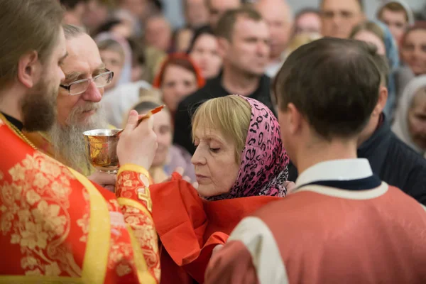 Fehéroroszország Gomel Április 2018 Nikolsky Kolostor Ortodox Húsvét Ünnepe Ünnepségen — Stock Fotó