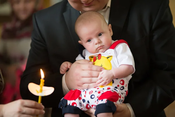 Belarús Gomel Mayo 2018 Iglesia Volotovo Bautismo Niño Recién Nacido — Foto de Stock