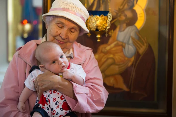 Belarus Gomel May 2018 Church Volotovo Baptism Newborn Child Old — Stock Photo, Image