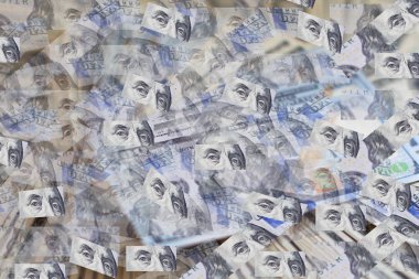 Bulanık görüntü dolar. Soyut dolar