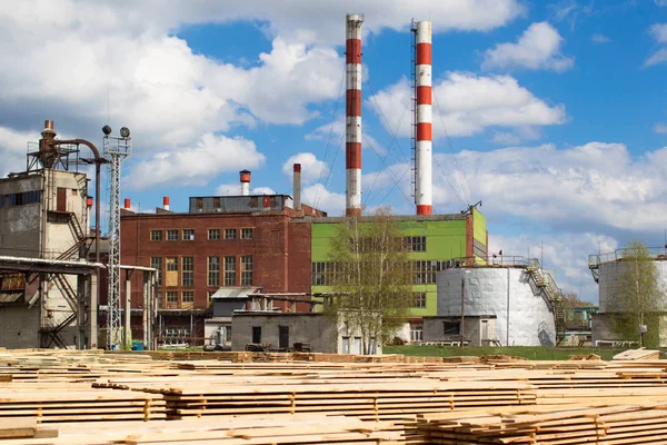 Usine Travail Bois Industrie Transformation Bois Usine Pour Production Meubles — Photo