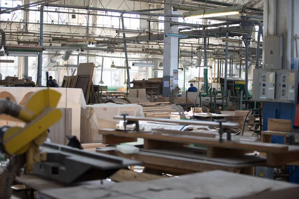 Belarus City Gomel April 2018 Furniture Factory Shop Wood Processing — Stock Photo, Image