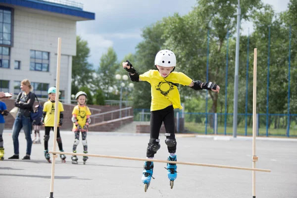 Belarús Gomel Junio 2018 Central Park Competición Infantil Deporte Del —  Fotos de Stock