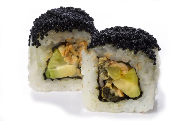 Sushi Menggulung Makanan Jepang Yang Diisolasi Dengan Latar Belakang Putih — Stok Foto