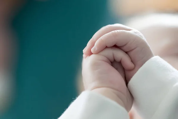 Χέρια Του Ένα Μωρό Close Νεογέννητα Χέρια — Φωτογραφία Αρχείου