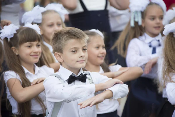 Weißrussland Gomel September 2018 Die Ferien Begannen Schul Freudige Schulkinder — Stockfoto