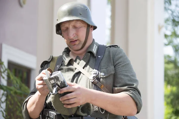 Weißrussland Gomel Mai 2018 Tag Des Sieges Historischer Wiederaufbau 1945 — Stockfoto