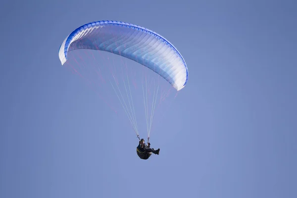 Belarús Ciudad Gomel Octubre 2018 Actuaciones Parapente Parapente Vuela Cielo —  Fotos de Stock