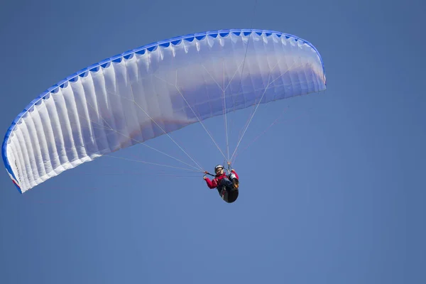 Belarús Ciudad Gomel Octubre 2018 Actuaciones Parapente Parapente Vuela Cielo —  Fotos de Stock