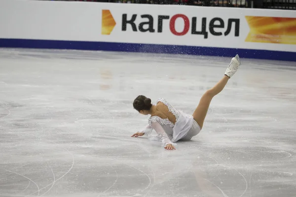 Weißrussland Minsk Eisarena Januar 2019 Europäische Meisterschaften Eiskunstlauf Schweizer Eiskunstläuferin — Stockfoto