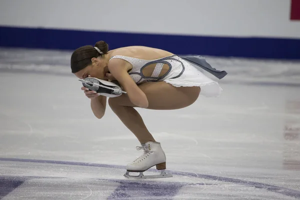 Weißrussland Minsk Eisarena 2019 Europäische Meisterschaften Eiskunstlauf Die Britische Eiskunstläuferin — Stockfoto