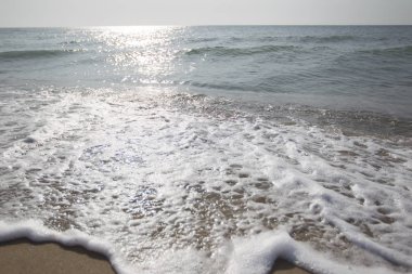 Deniz manzarası. Deniz dalga gökyüzü