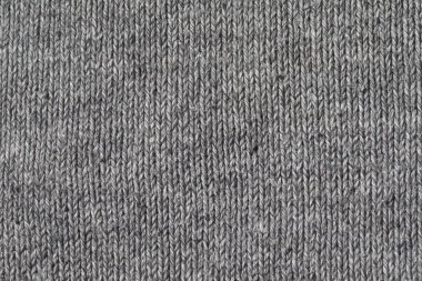 Gri örme kumaş closeup doku