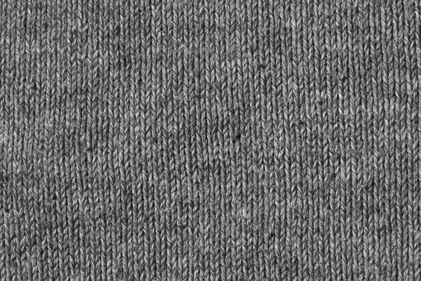 Texture Gray Knitted Fabric Closeup — Stock Photo, Image