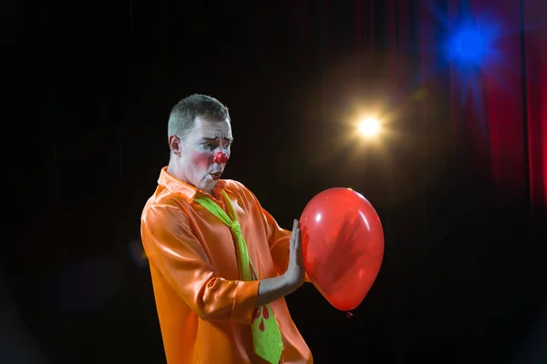 Circus Clown Przemówienie Zabawny Jester — Zdjęcie stockowe