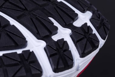 Bir spor ayakkabının tabanının parçası. Spor ayakkabı malzemenin dokusu