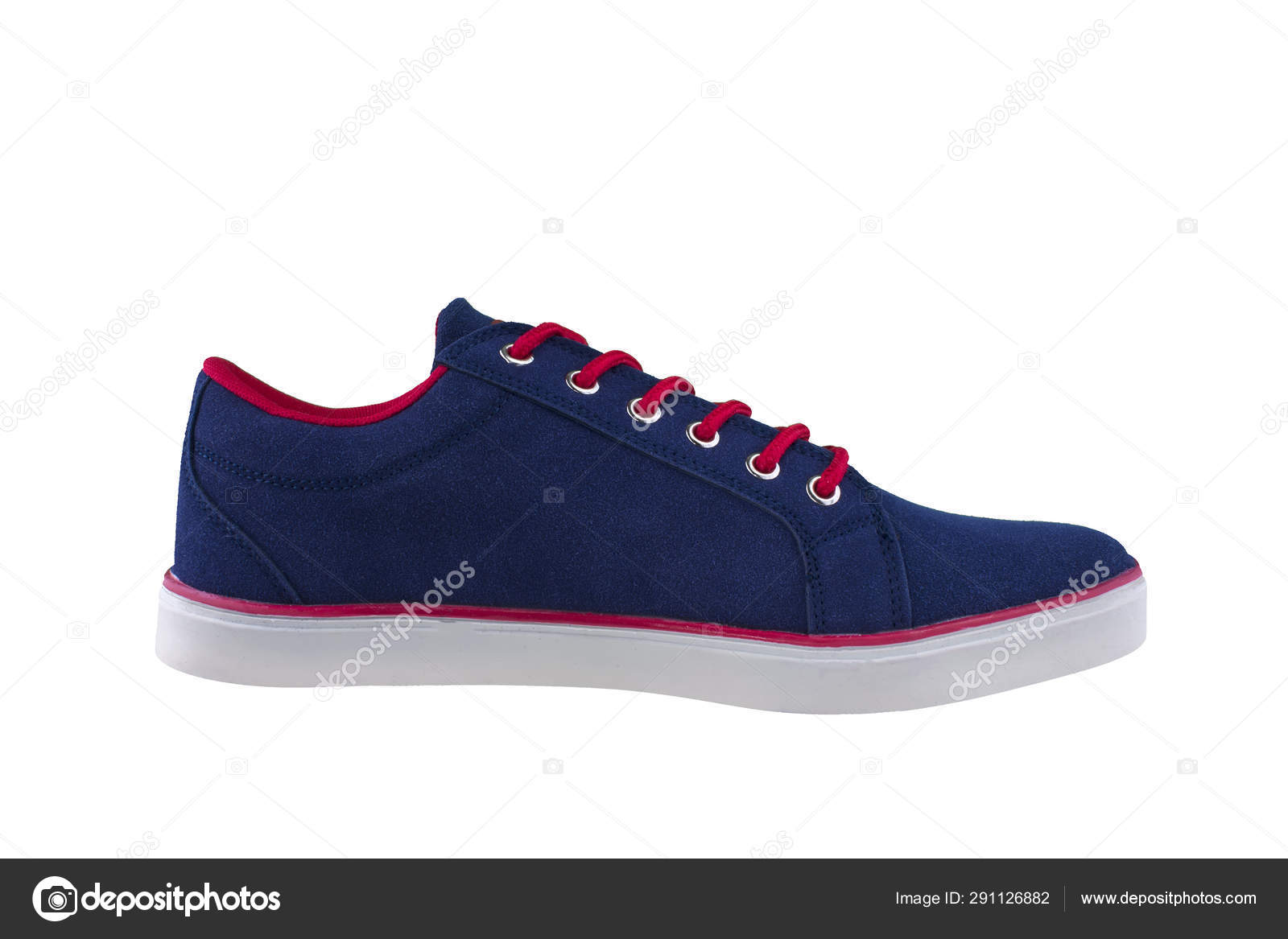 blue shoes with white sole