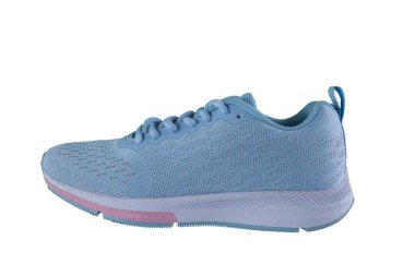 Ayakkabı. Spor ayakkabı yan beyaz bir arka plan görünümü