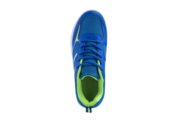 Ayakkabı Mavi Spor Ayakkabı Üst Görünümü — Stok fotoğraf