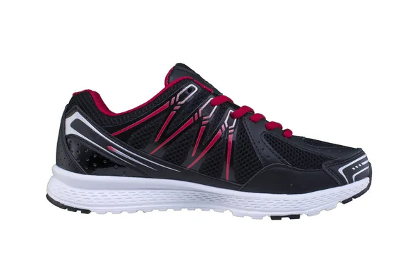 Кросівки Чорно Червоні Спортивне Взуття Білому Тлі — стокове фото