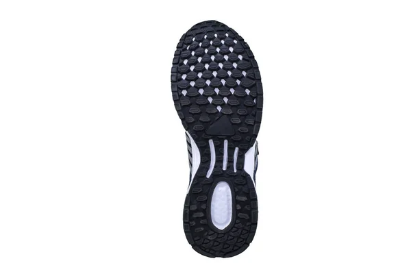 Zwarte Zool Sneakers Met Witte Strepen Een Witte Achtergrond — Stockfoto
